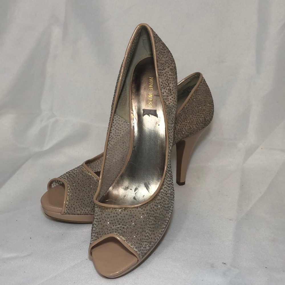 Nine West Blush Glitter Pumps